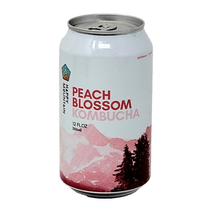 Peach Blossom for wholesale by Happy Mountain Kombucha