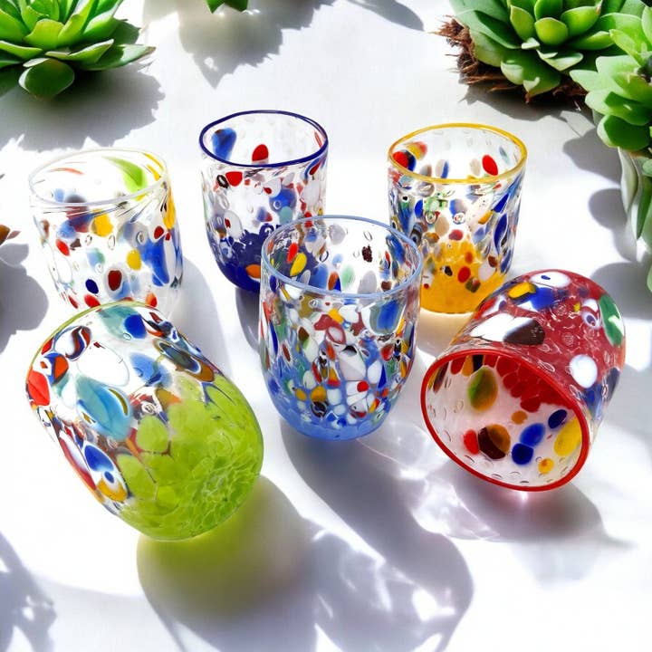 SPECIAL EDITION glasses, in Murano glass - TINTORETTO for wholesale by Mazzega Art & Design