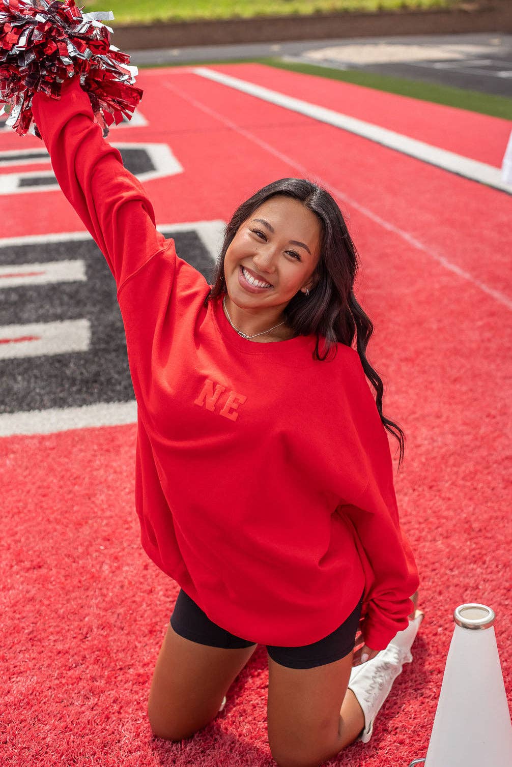 NE Crewneck Sweatshirt - Red for wholesale on Faire1