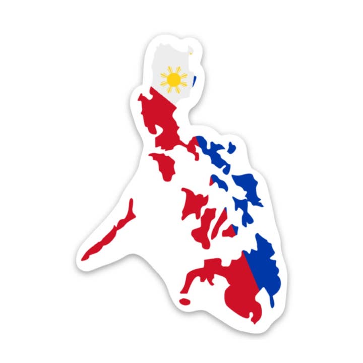 Autocollant en vinyle 3x3 pouces des Philippines pour votre ordinateur portable, bouteille d'eau ou bullet journal. pour la vente par Sagie May Design Co