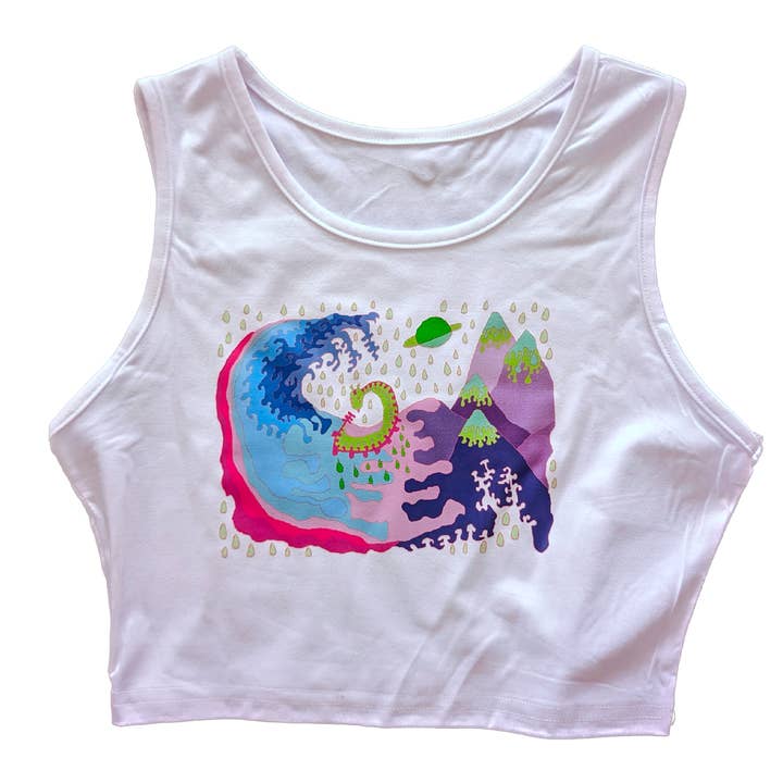 Slug Wave Crop Top for wholesale by Monsters of the Underworld