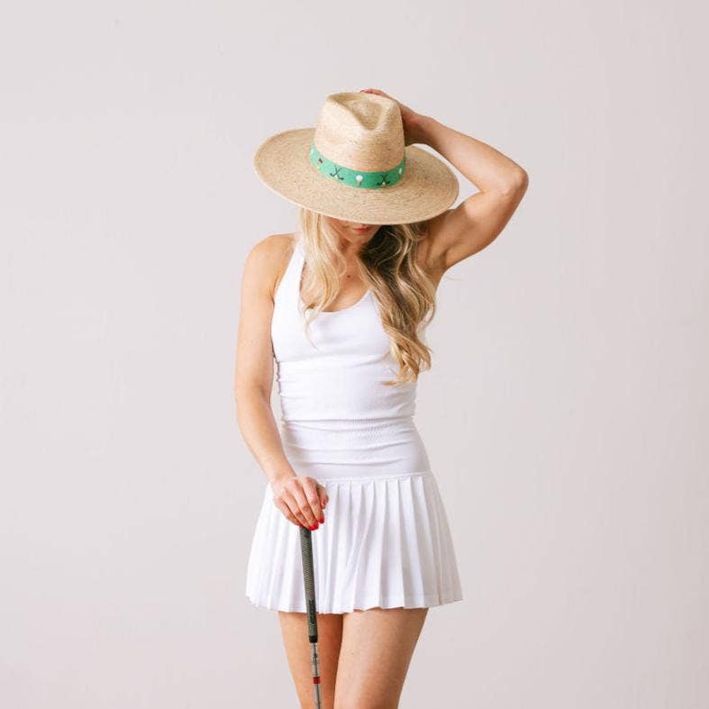 Sunshine Tienda - Wholesale Boater Hat - Women's - Tee Time Palm Hat2