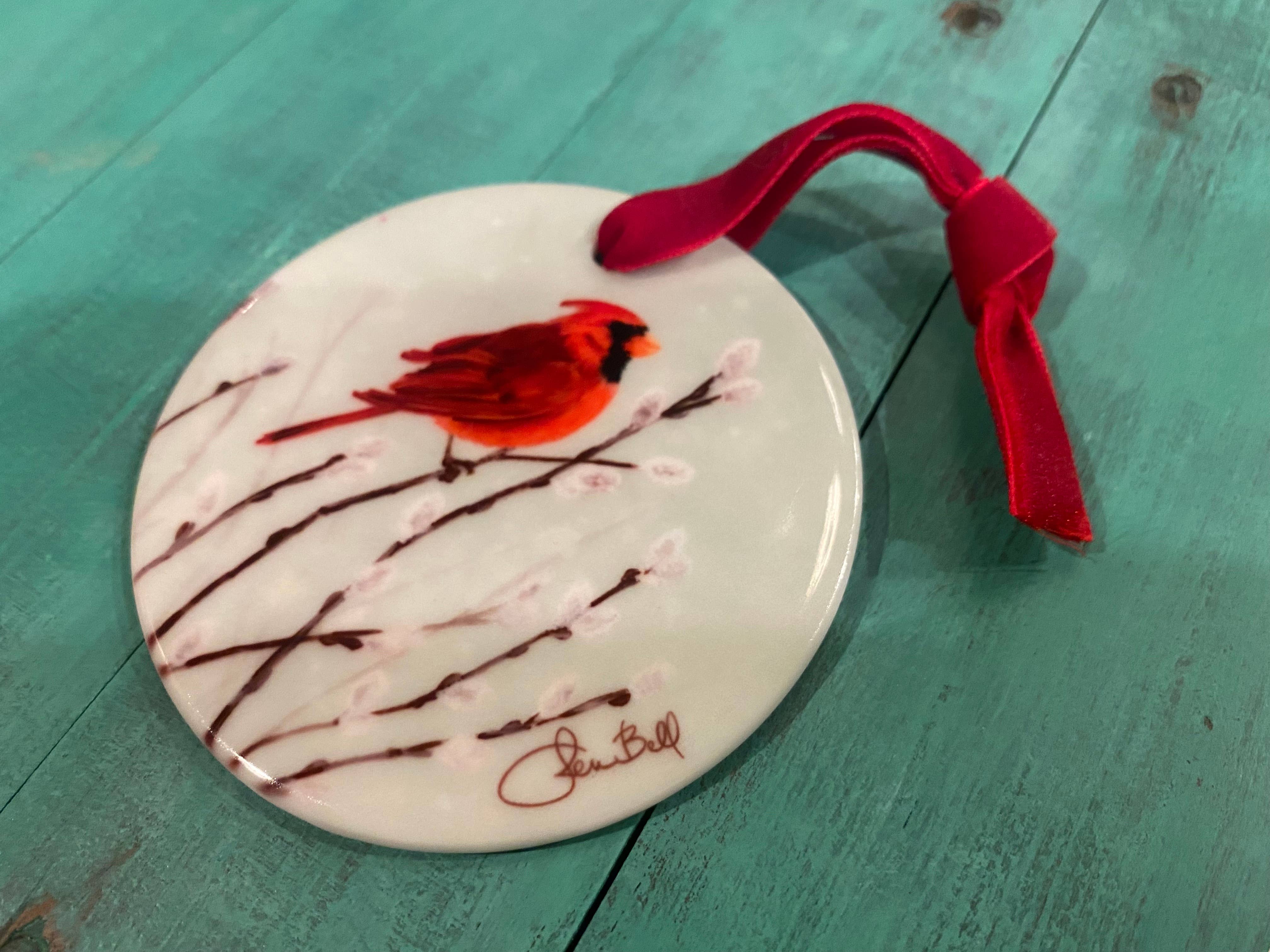 Holly Hills Lane - Wholesale Ornament Set - Ceramic Red Cardinal Art Christmas Ornament5