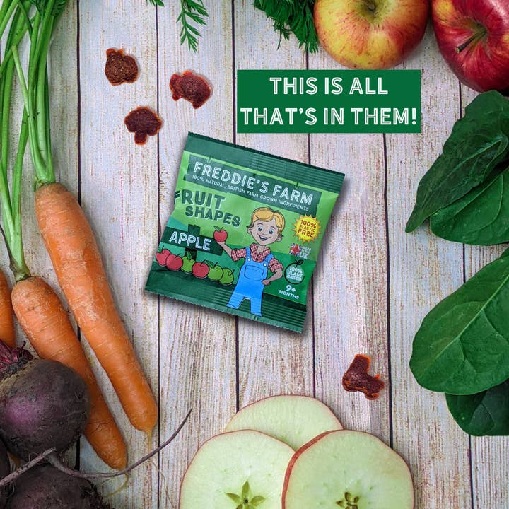Freddie's Farm Ltd – Großhandel Fruchtsnacks – Freddie's Farm Fruit Shapes - Multipack Apple3