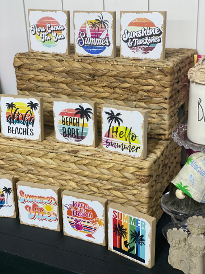 Teele and Co. - Wholesale Desk/Tabletop Sign - Retro Summer Mini Decor3