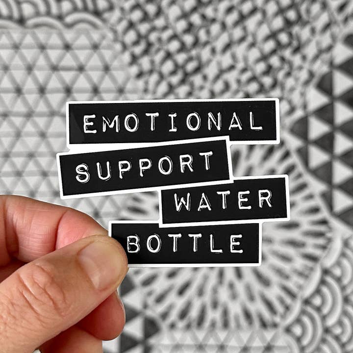 Emotional Support Water Bottle Sticker for wholesale by KP General Store