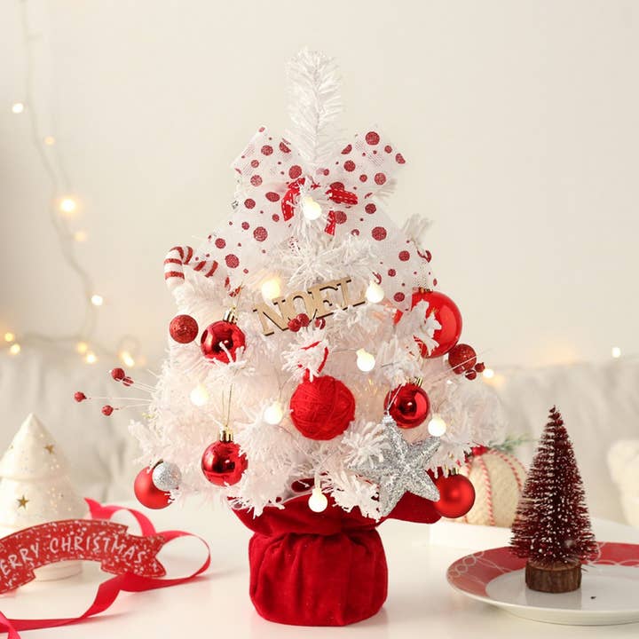 Mini Christmas Tree Set with Red Music Box Base_CWAJE5302 for wholesale by ACCITY