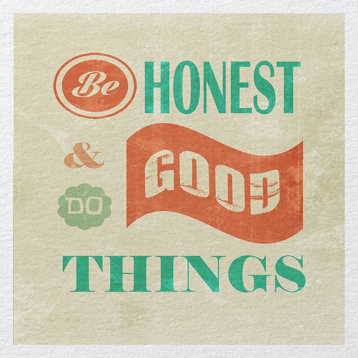 Be Honest & Do Good Things Printed Fabric Panel for wholesale by Hills Of Fabric
