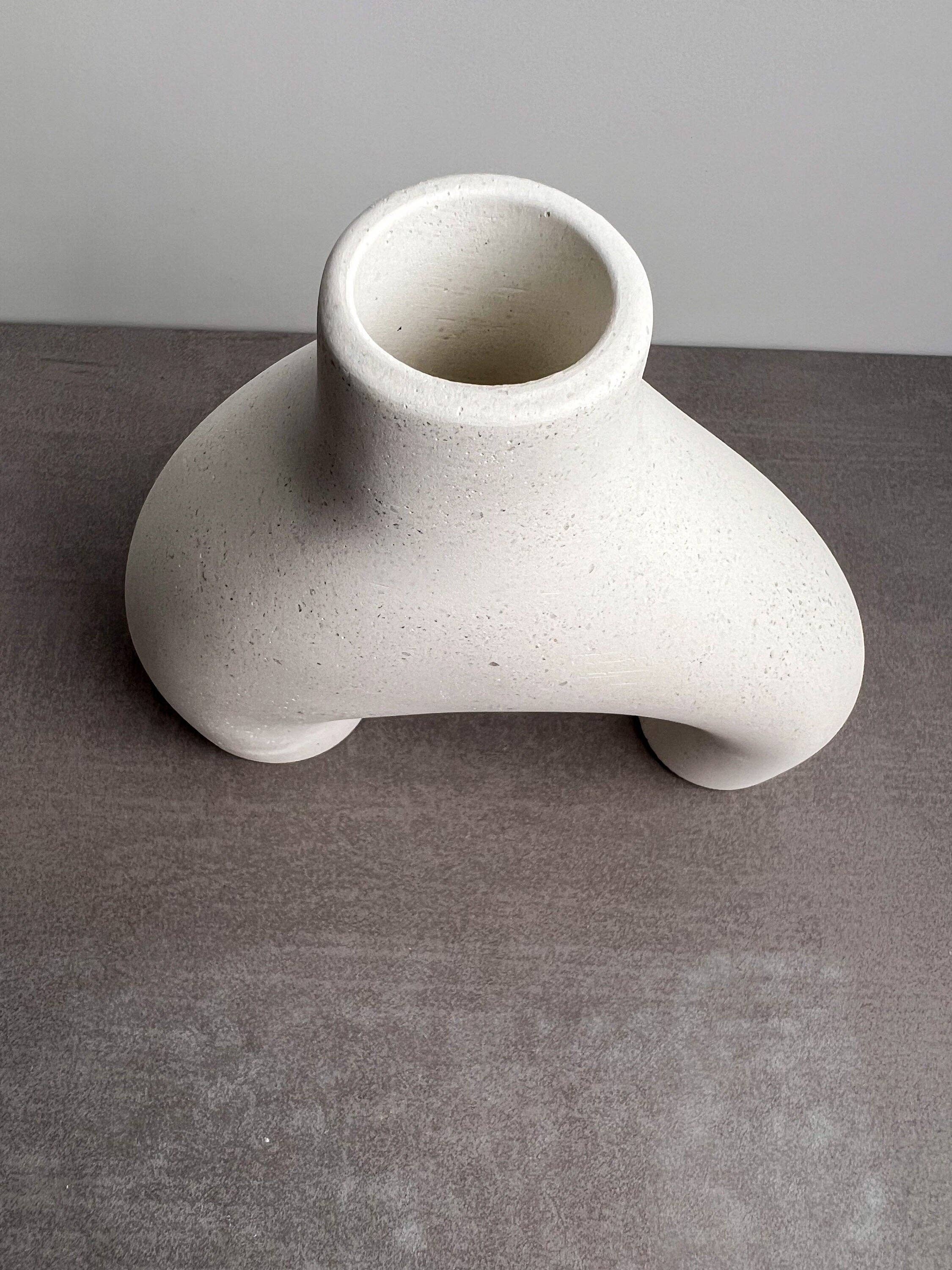 Minimal Loot Design - Wholesale Vase - Nordic Style Vase, Concrete Vase, Asymmetrical Modern Vase, Minimalist Vase, White Vase, Vase Decor, Minimalist Vase, Nordic Decor, Minimal7