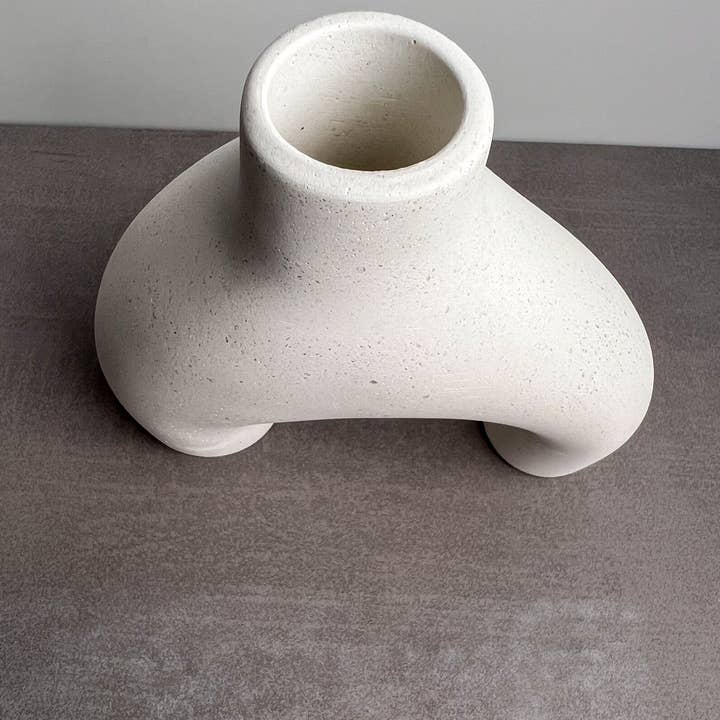 Minimal Loot Design - Wholesale Vase - Nordic Style Vase, Concrete Vase, Asymmetrical Modern Vase, Minimalist Vase, White Vase, Vase Decor, Minimalist Vase, Nordic Decor, Minimal7