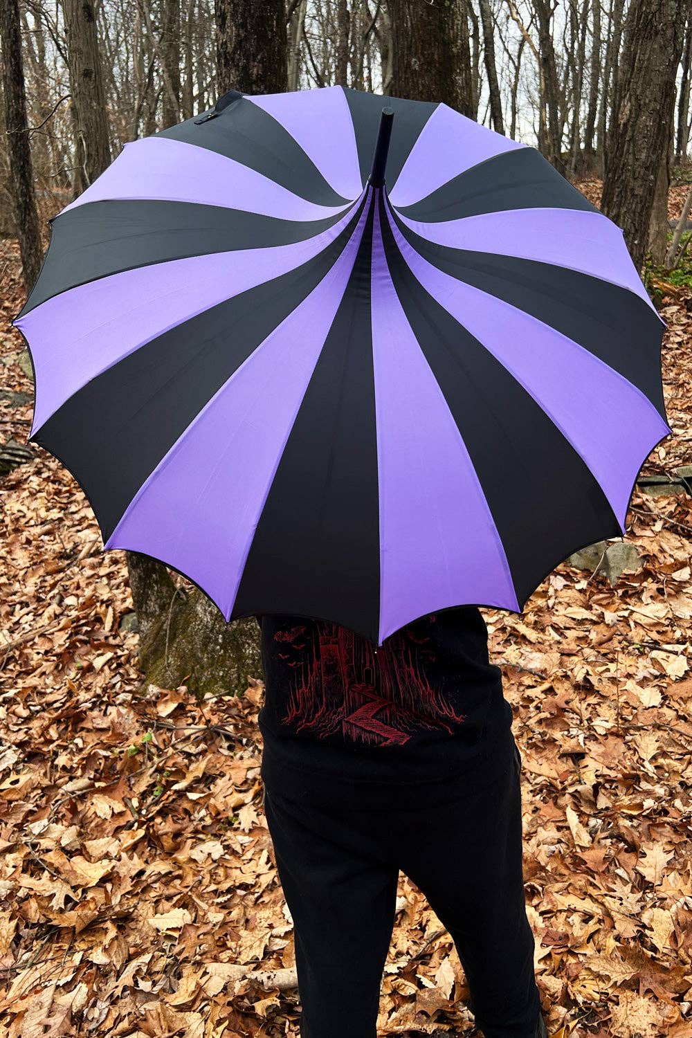 vampirefreaks - Wholesale Umbrella - Unisex - Batwing Pagoda Umbrella [BLACK/LIGHT PURPLE]7