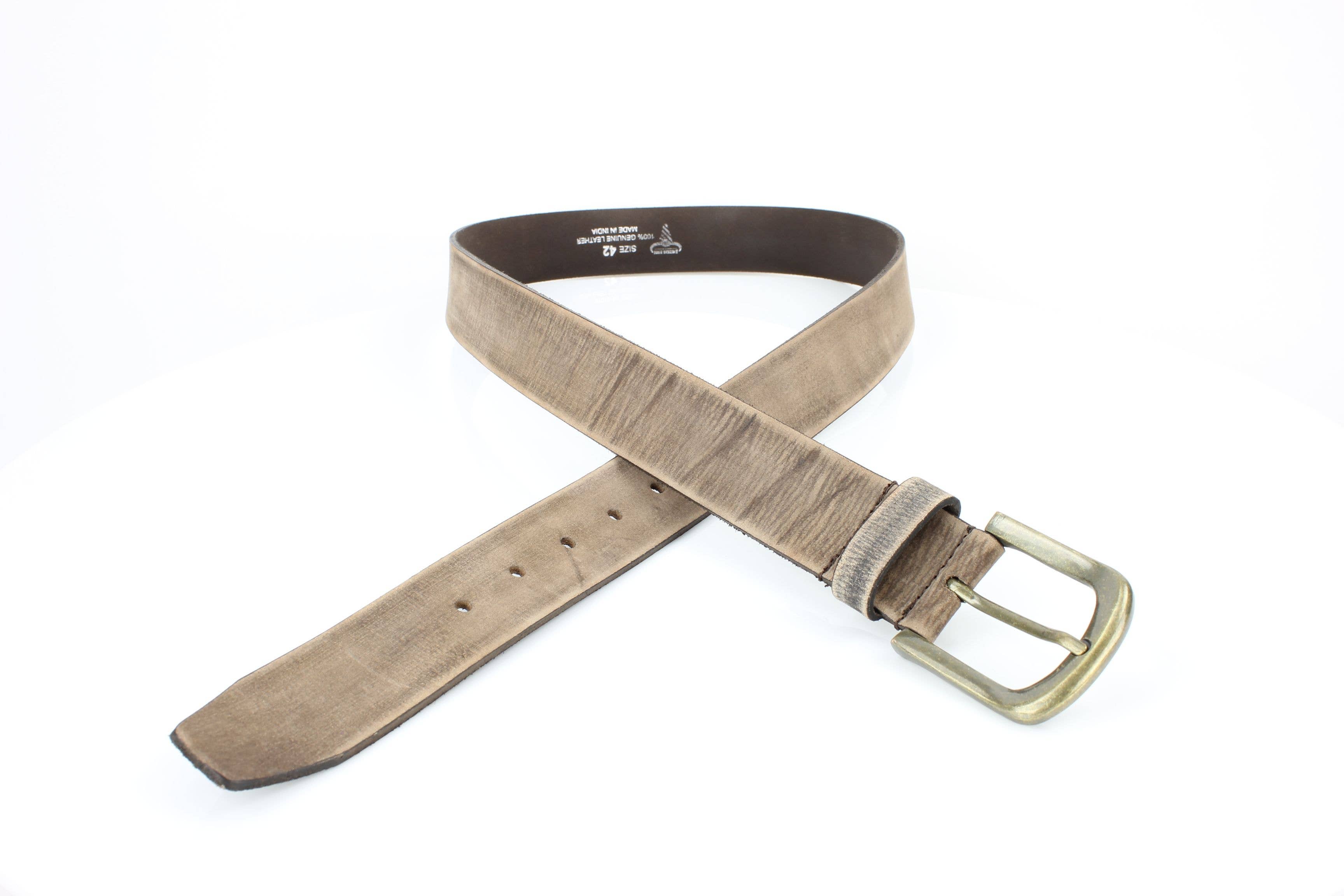 Leather Impressions Inc - Wholesale Belt - Unisex - Matte Distressed Variegated Leather Belt ABB-13-242097