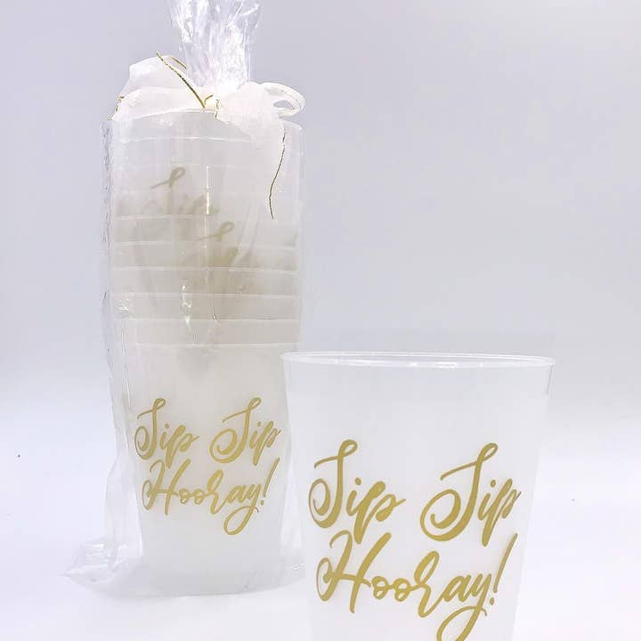 Sip Hip Hooray - Wholesale Disposable Cup - Sip Sip Hooray Frosted Cups2
