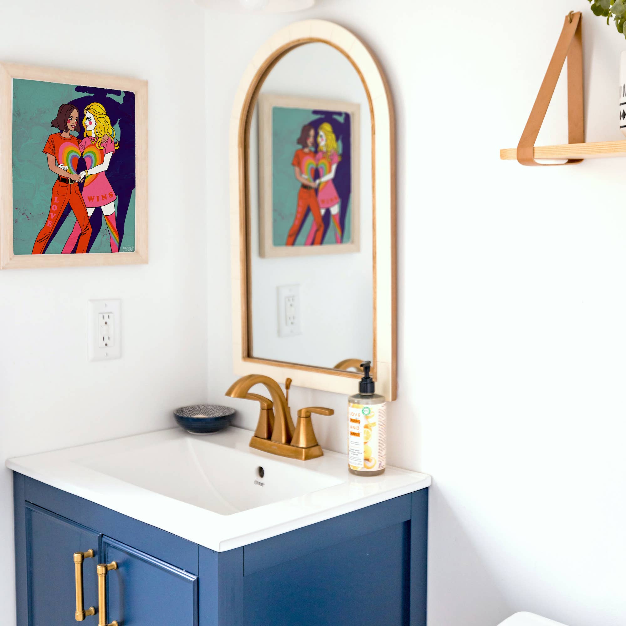 Esther Sketch - Wholesale Art Print - Groovy Pride Dolls Illustrated 8.5"x11" Barbie Art Print1