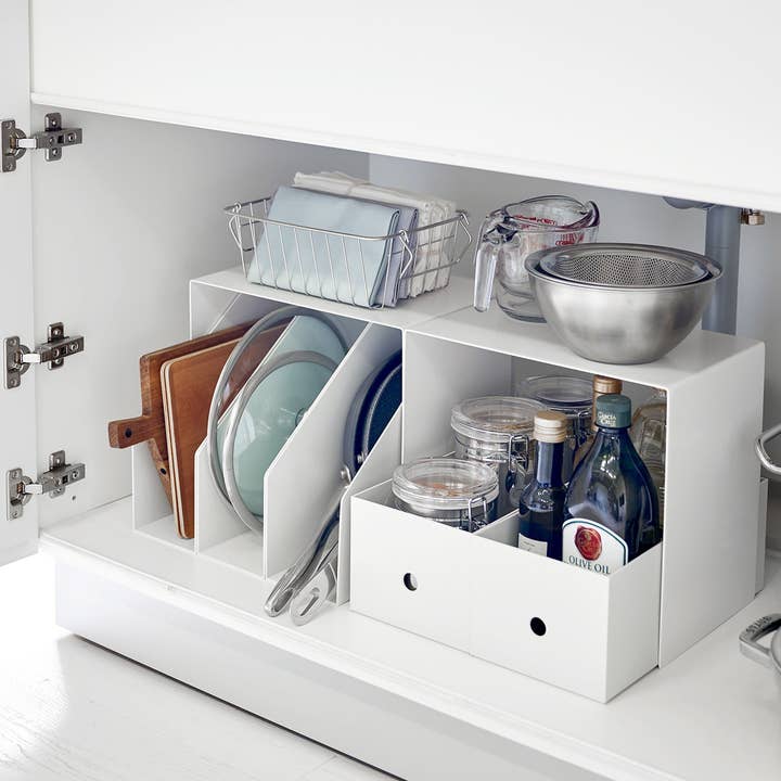 Yamazaki Home - Wholesale Kitchen Storage/Organizer - Tower Riser (Set of 2) - Steel1