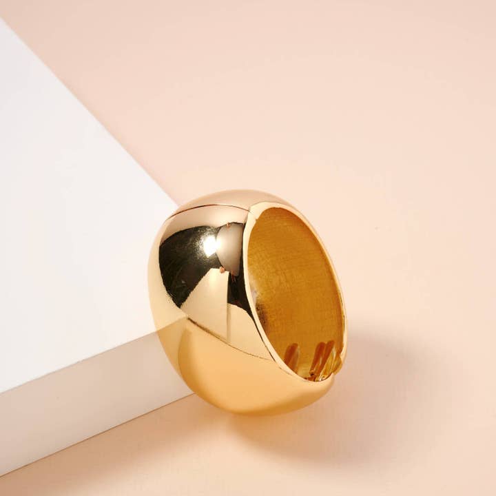 1.75 inch Chunky 18K Gold Wide Cuff Bracelet for wholesale by Frem