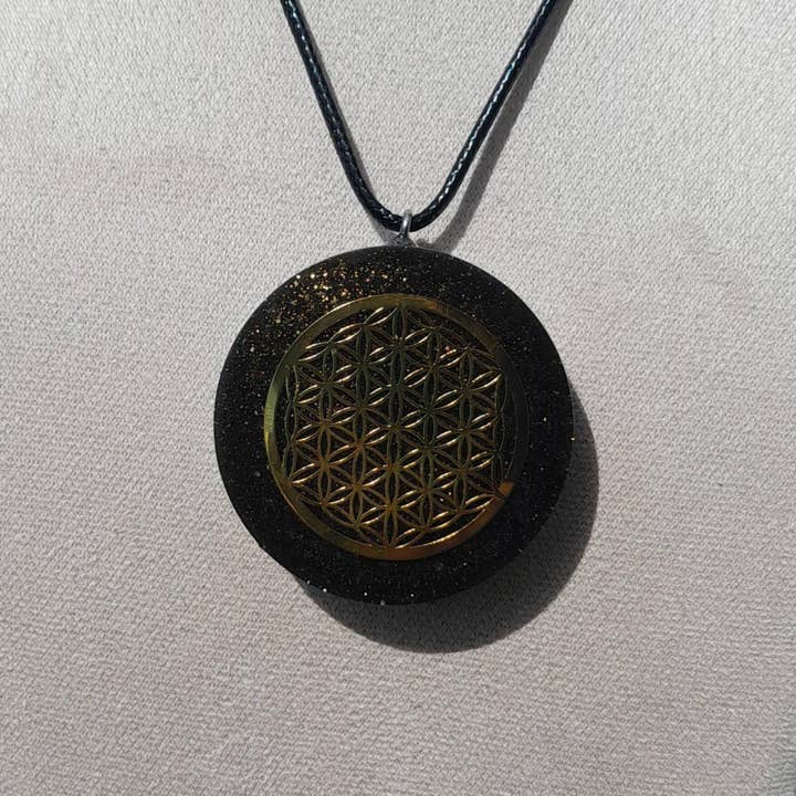 Orgonit-Anhänger Blume des Lebens mit Shungit-Pulver für den Großhandel von Mundo Orgon