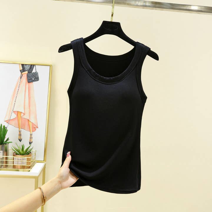 Hope & Sunshine - Wholesale Tank top – Women′s - Ribbed Modal Padded Camisole Tank Top9