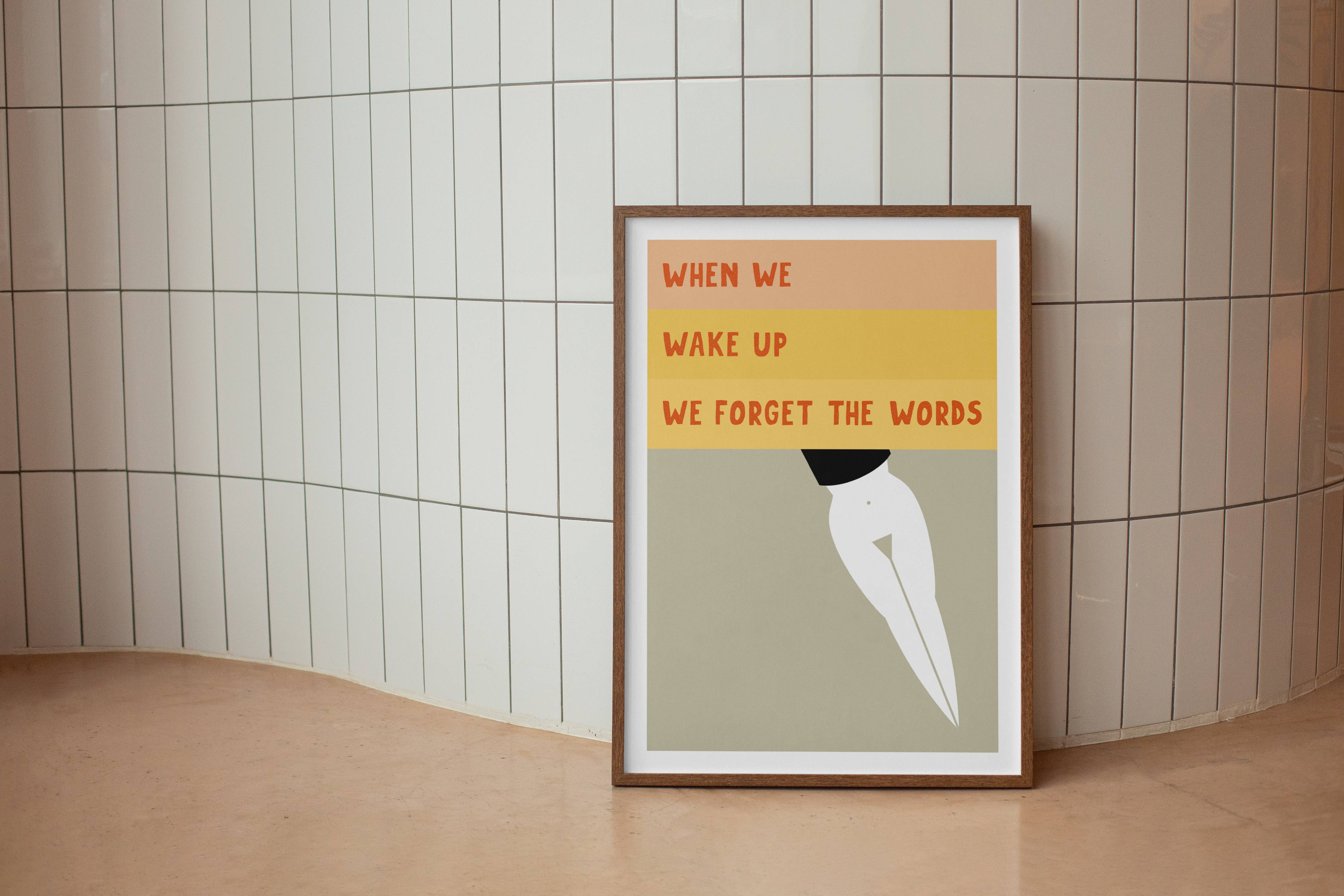 Jaffa Orange - Vendita all'ingrosso Stampa artistica - Poster musicale di Moriarty, stampa artistica da parete con testo originale della band2