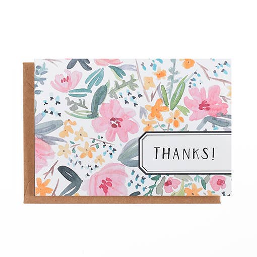 Biglietto di ringraziamento floreale Spring Bouquet per la vendita all'ingrosso da parte di Paper + Cup