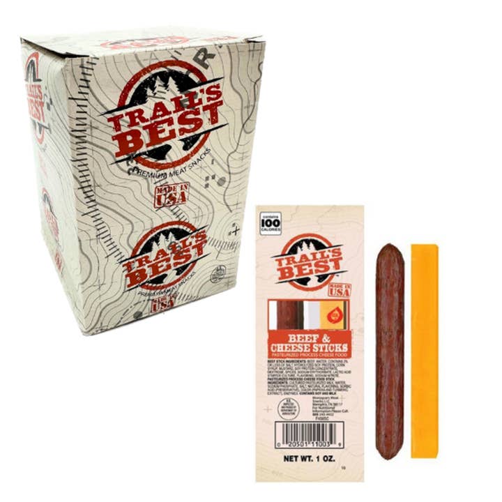 Trails Best Beef & Cheese Sticks 1oz - 20ct for wholesale by I Got Your Candy