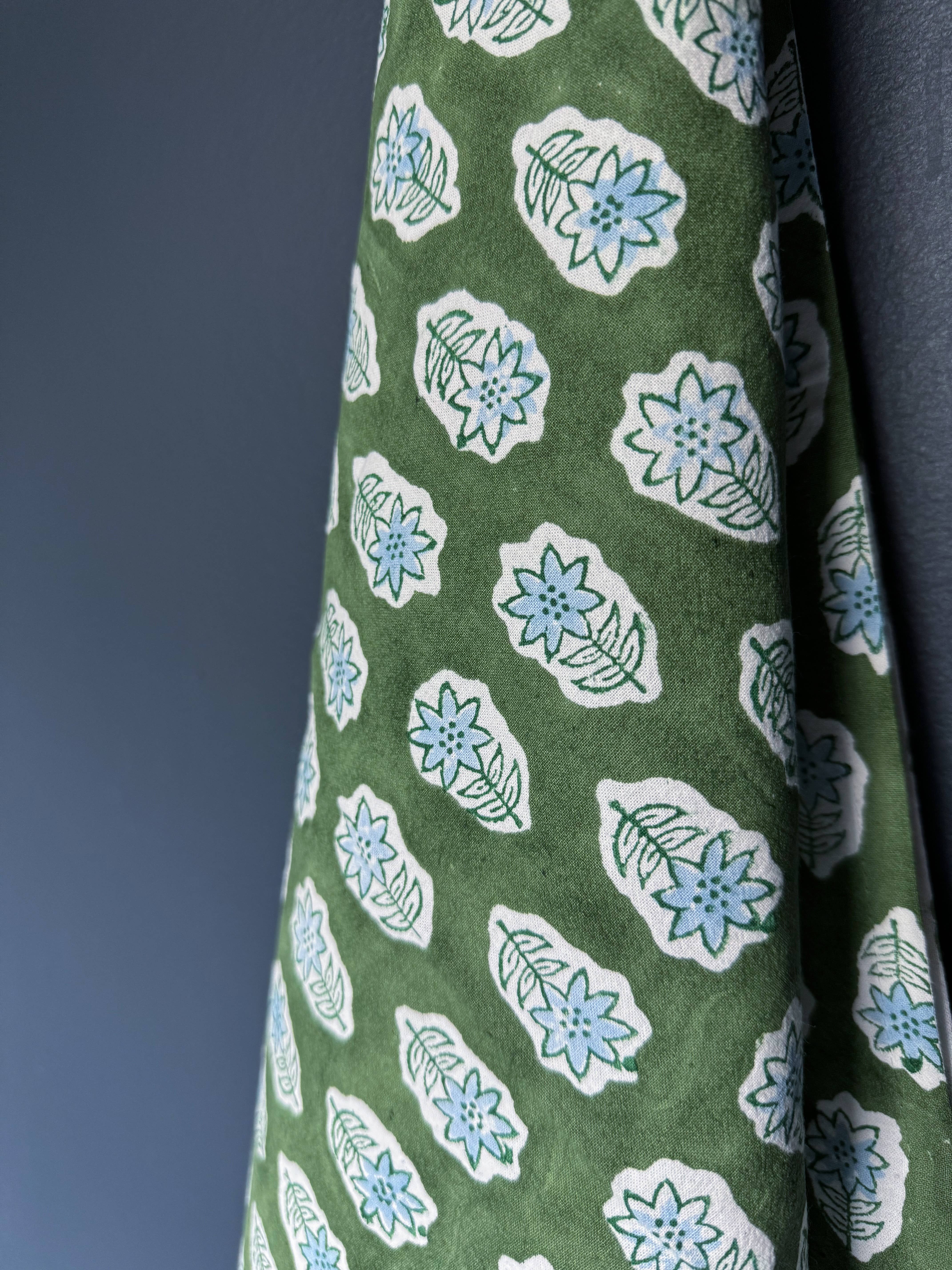 Mended - Wholesale Tea Towel - Tea Towel - Poinsettia, Sage & Uniform Blue2