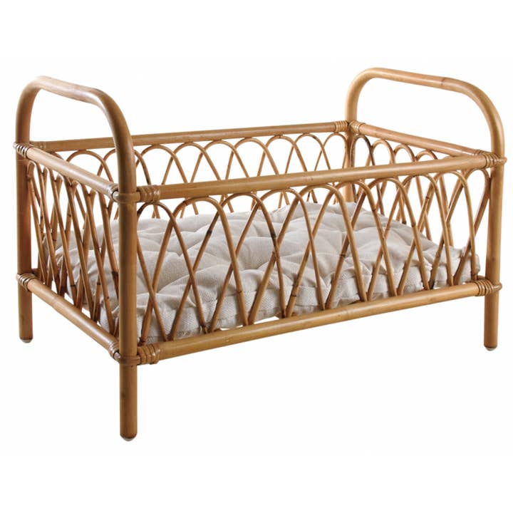 rattan doll bed for wholesale by Aubry Gaspard