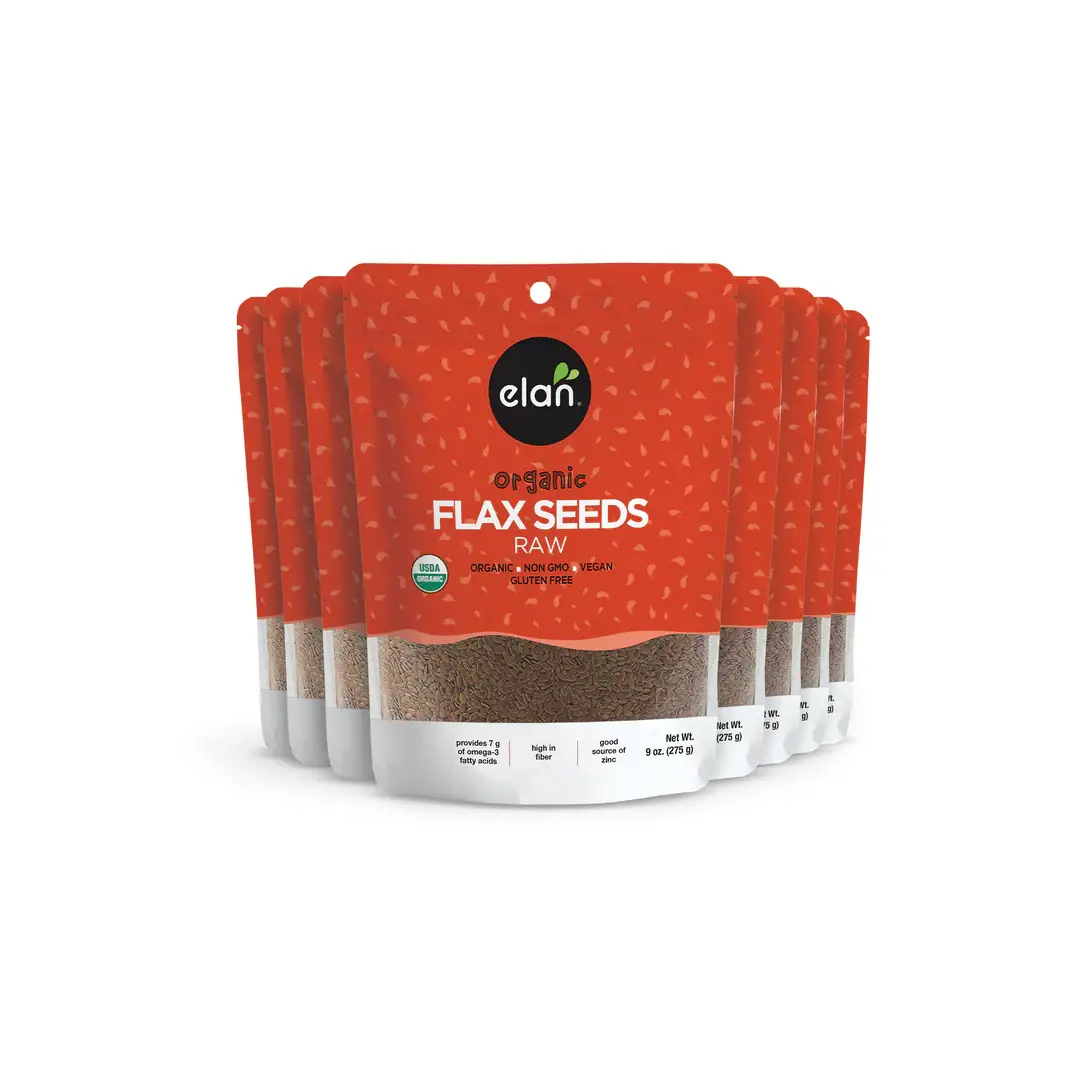 Elan - Wholesale Seeds/Kernels - Elan Organic Flax Seeds, Snacks, Gluten-Free, Topping (9 oz)2