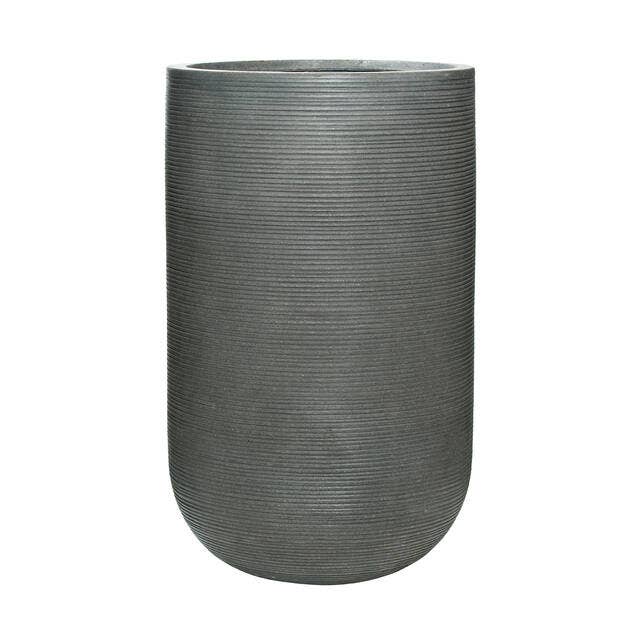 Cody haut L - Gris foncé (rainures horizontales) - L42 cm x H70 cm pour la vente par Pottery Pots