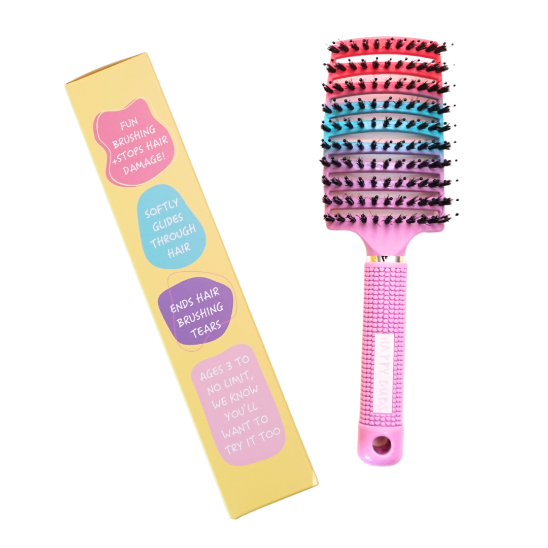 Healthy Bod Co - Wholesale Hair brush/comb set – Child & baby - Kids Detangling Wide Paddle Comb Hair Brush - Pink/ Blue3