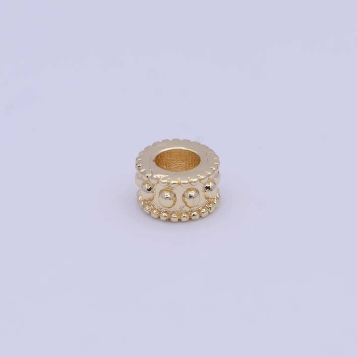6mm Rounded Dot Gold Wide Spacer Supply | K-327 for wholesale by Aim Eternal