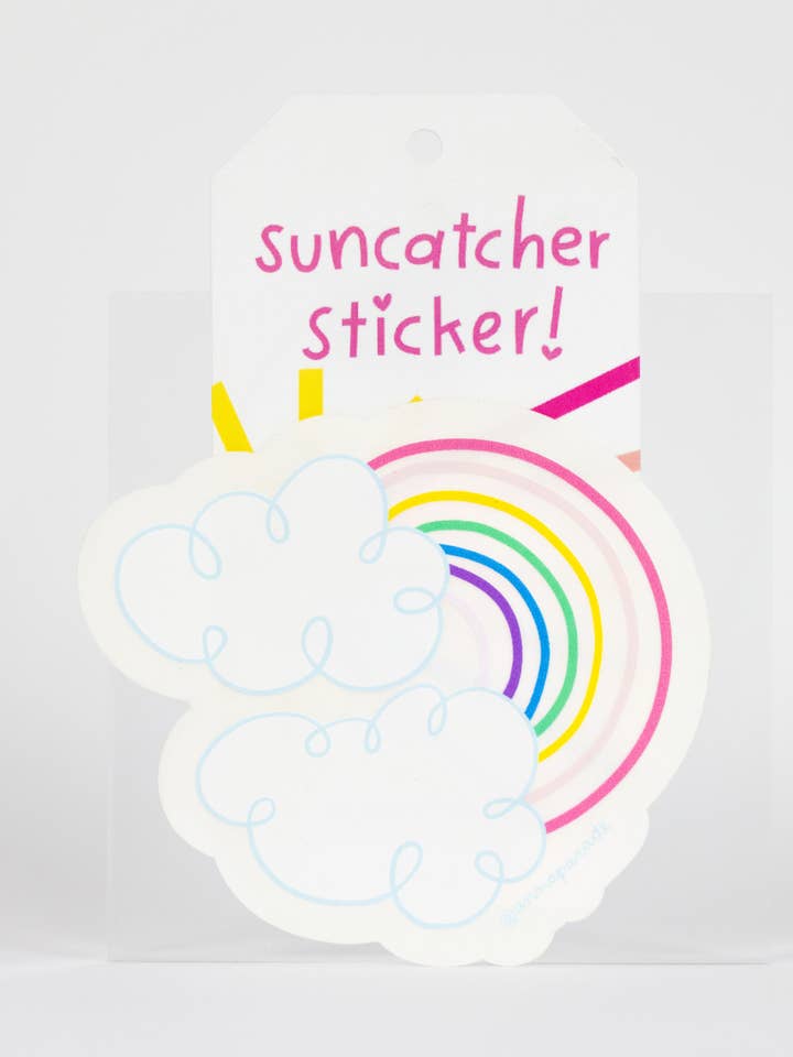 Rainbow suncatcher sticker for wholesale by Anna Parade