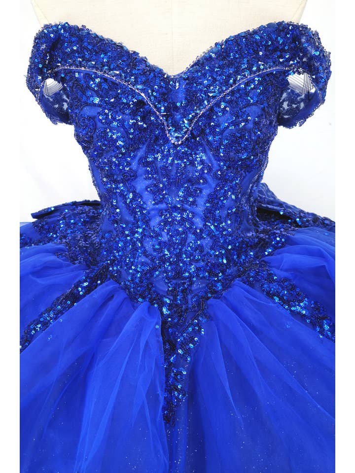 Chicas - Wholesale Dress - Women's - Multilayered Quince Dress With Bow and Sequins CHF306320