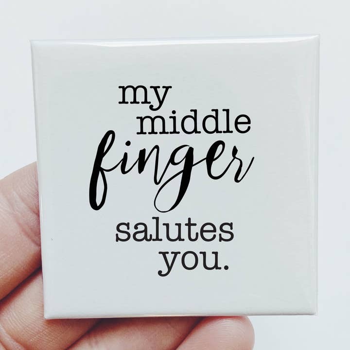 Mitt långfinger Salutes Du Magnet för wholesale av Sassper Goods