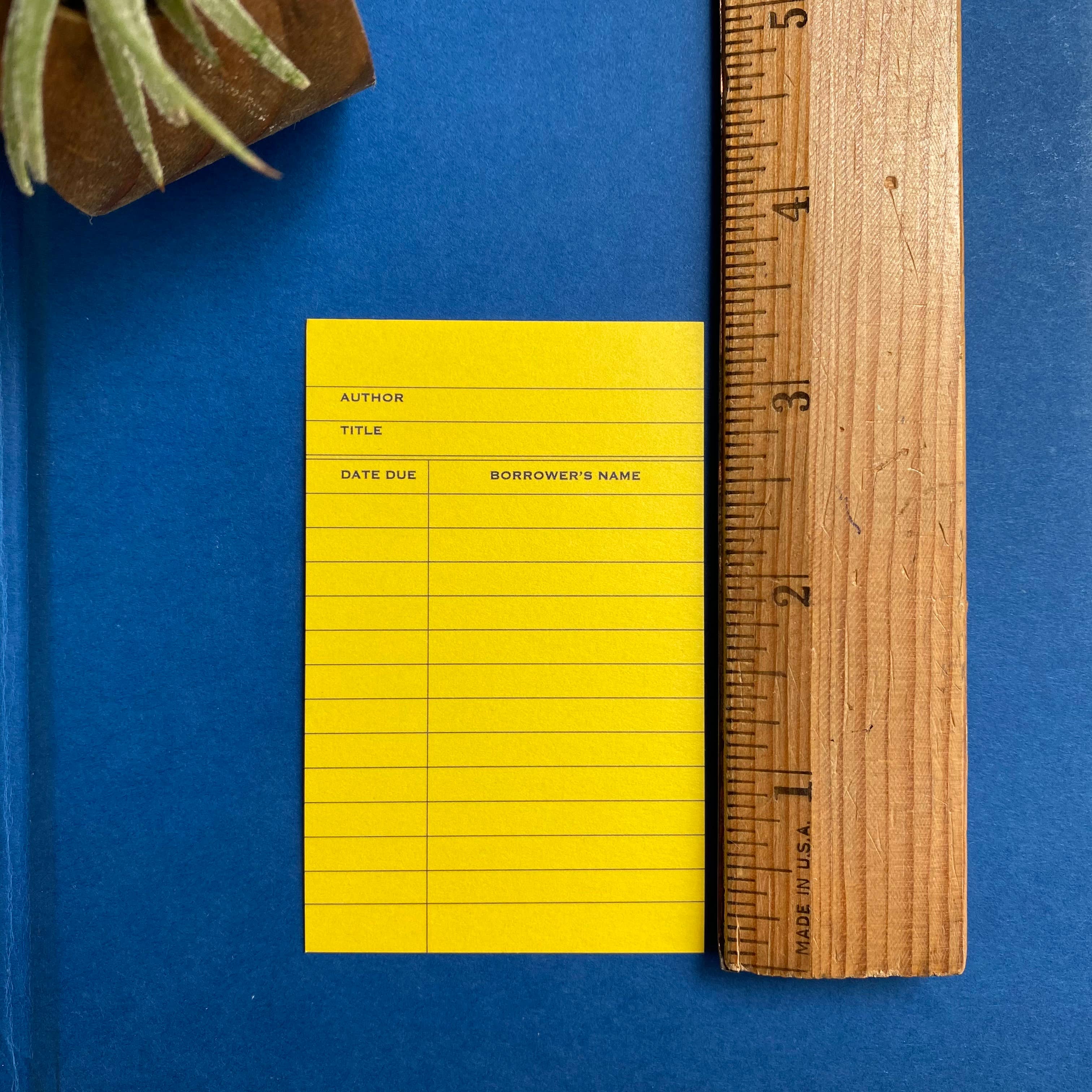 Kiss and Punch - Wholesale Stationery/Notecard Set - Yellow Library Card Minis™ - Flat Notecard Set of 60 4