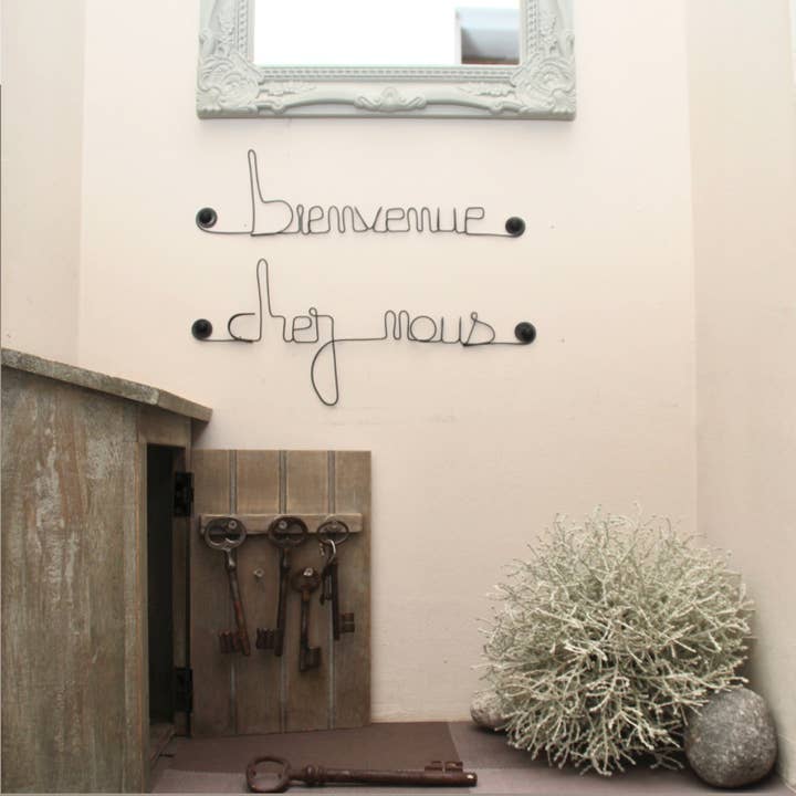 Bijoux de Mur - Wholesale Wall Accent - “Welcome Home” Wire Wall Scripture