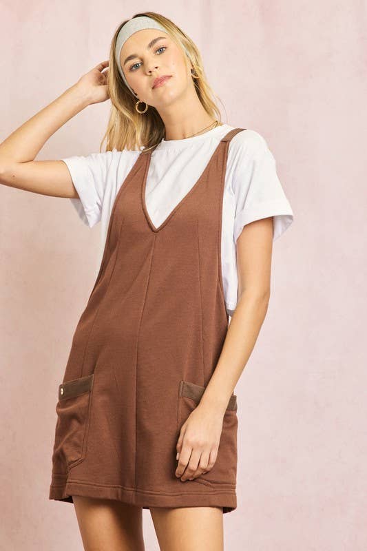 ILLA ILLA - Wholesale Dress - Women's - Cotton Terry Twill Tape Overall Mini Dress14