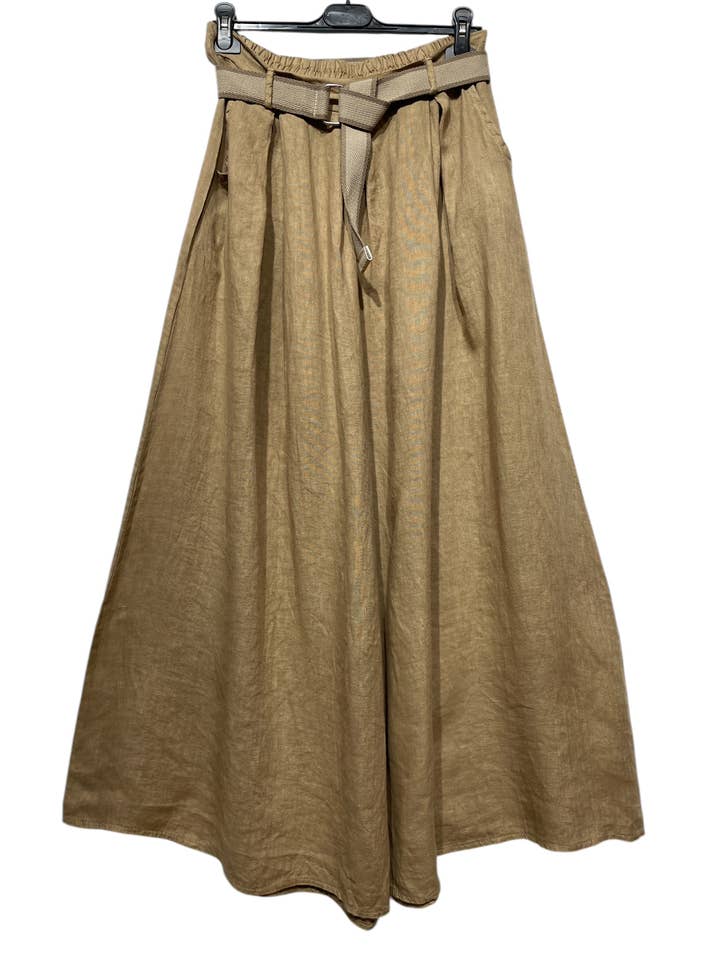 LINEN & COTTON HOUSE - Wholesale Pants - Women's - 22503 100% LINEN TROUSERS WITH BELT AND POCKETS11