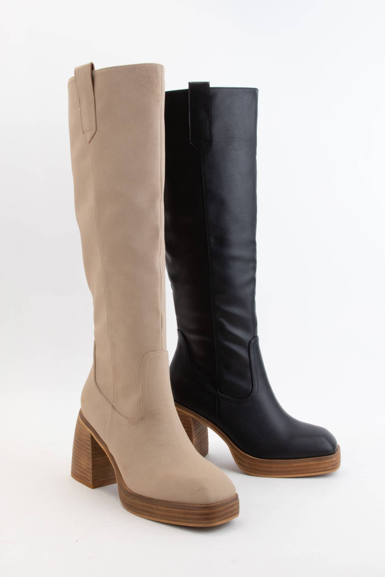 CCOCCI - Wholesale Boots - Women's - ALYSSA CHUNKY PLATFORM HEEL SLIM FIT TALL BOOTS1