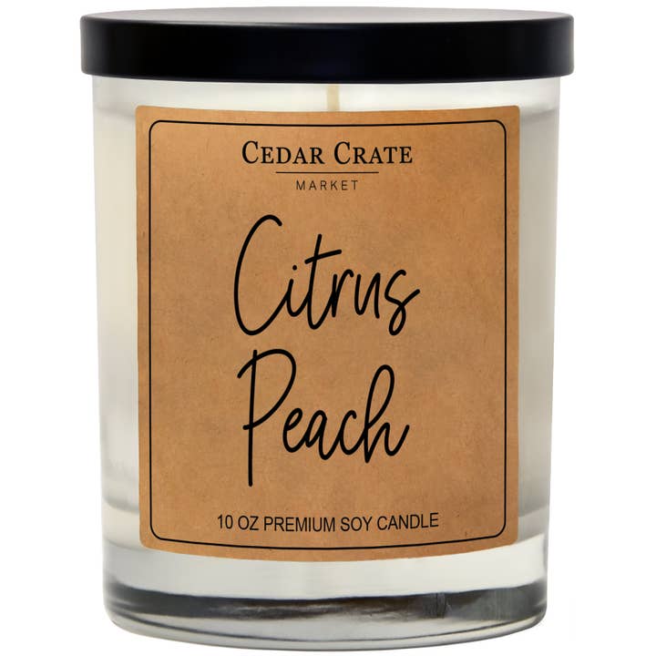 Citrus Peach Soy Candle for wholesale by Cedar Crate Market