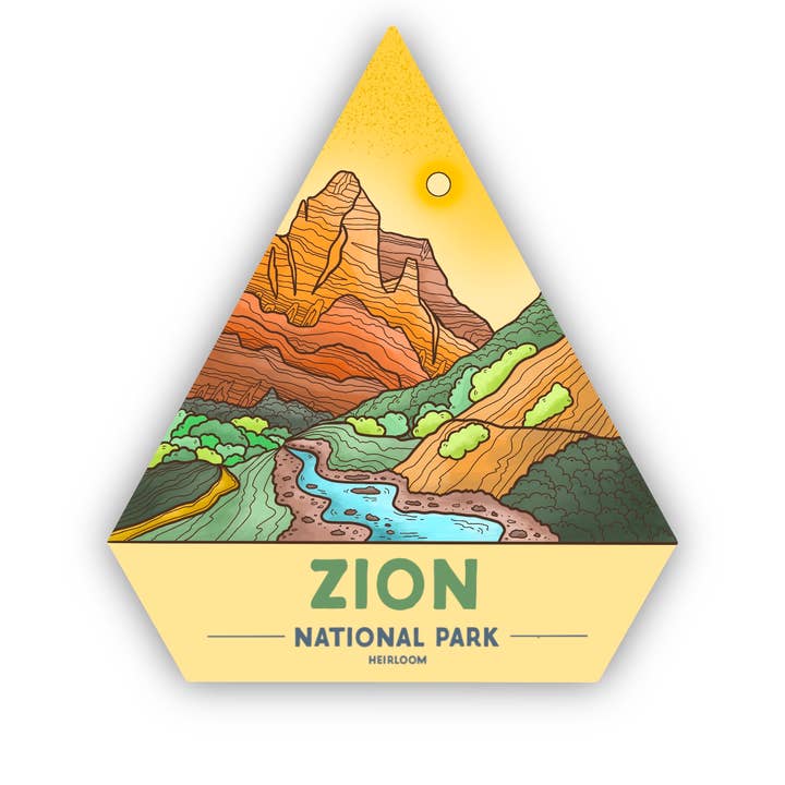 Zion nationalpark klistermärke - Utah för wholesale av Heirloom Design Co.