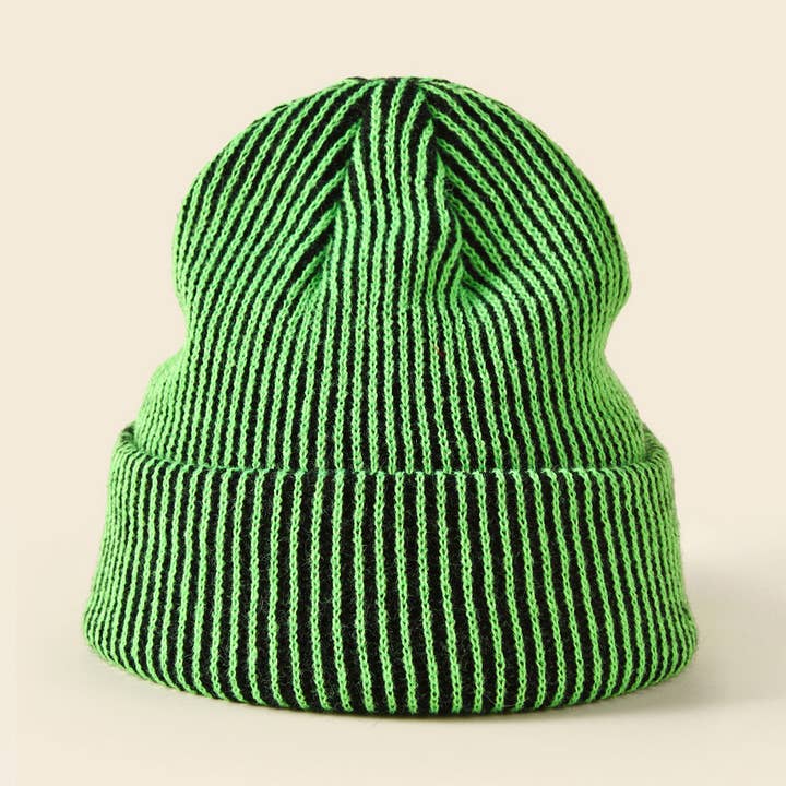 MKS America - Wholesale Beanie - Women's - Chic curled hat striped beanie6