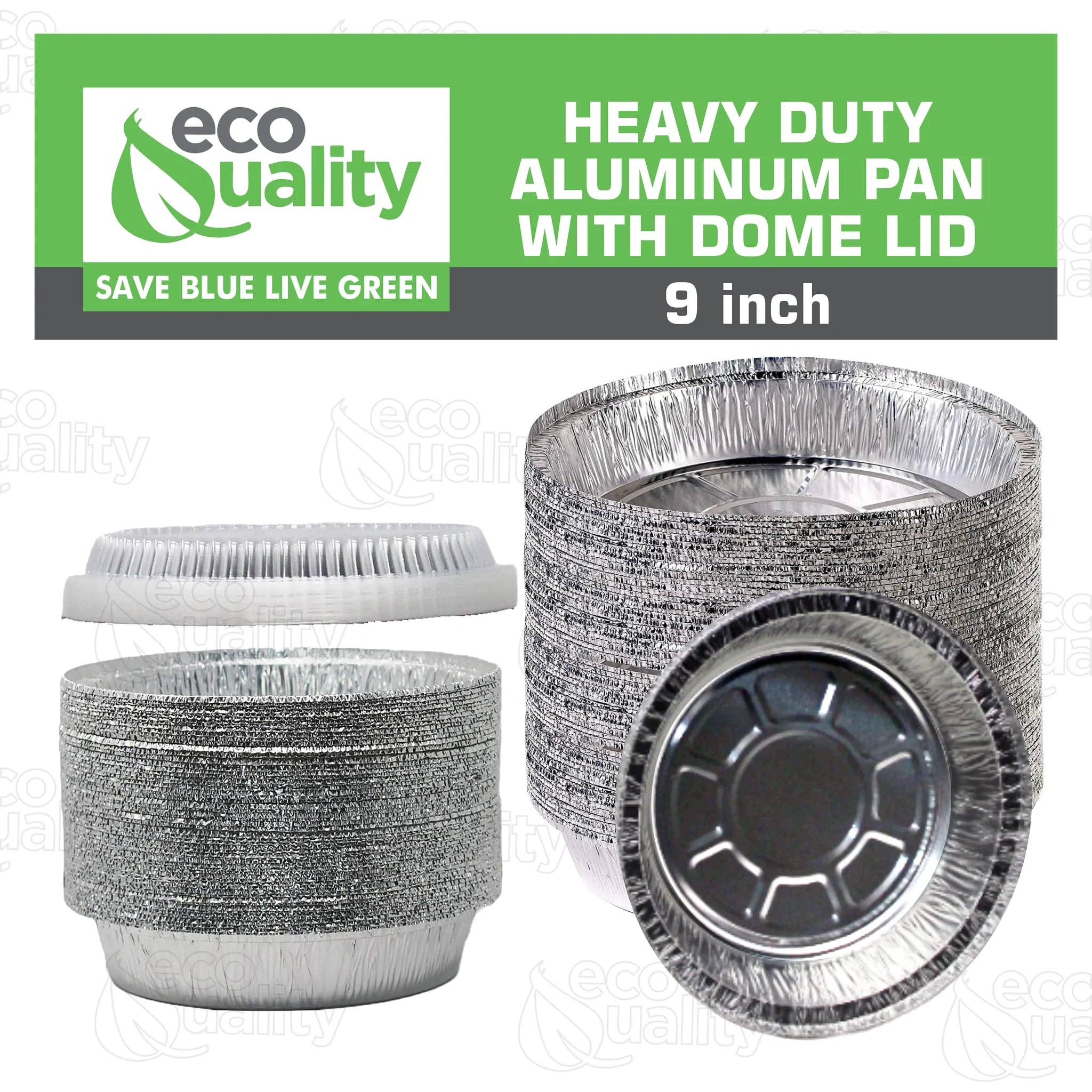 EcoQuality - Wholesale Food Storage Container - 9" Disposable Round Aluminum Foil Food Pans2