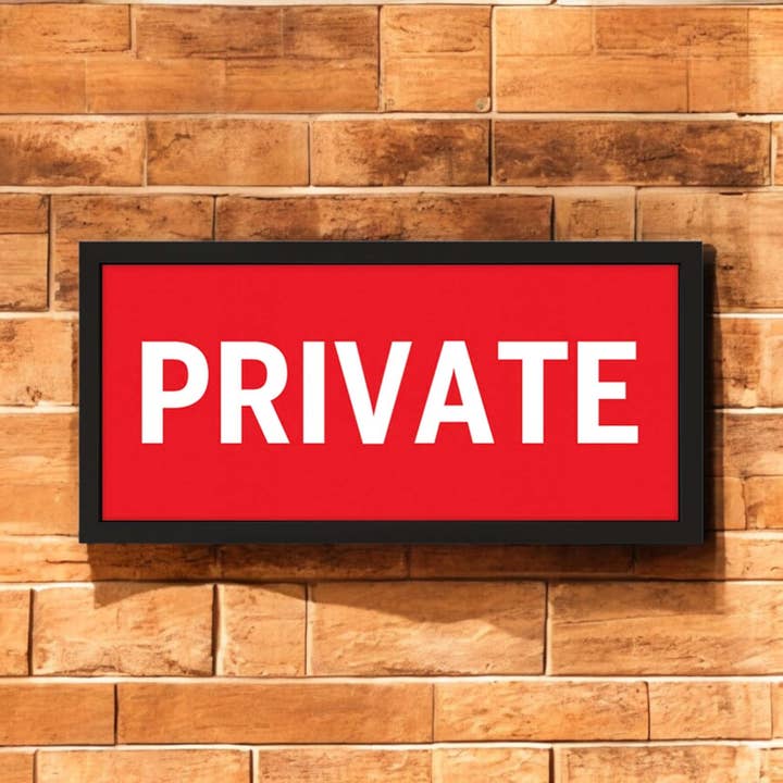 Impresión enmarcada de arte mural Letrero privado para venta al por mayor de Echo Three