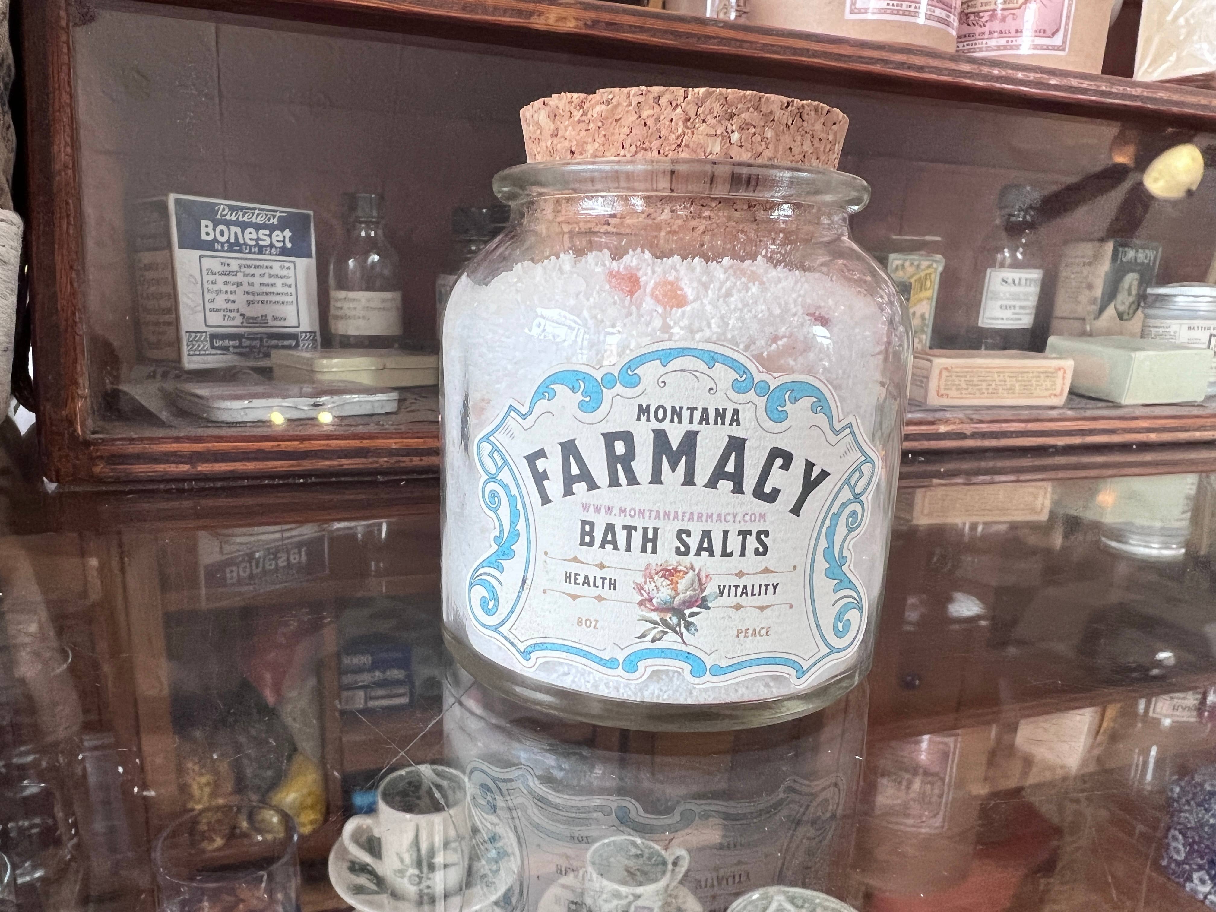 Montana Farmacy - Vente Sel de bain - Sels de bain moussants dans un bocal d'apothicaire à l'ancienne PEACE3