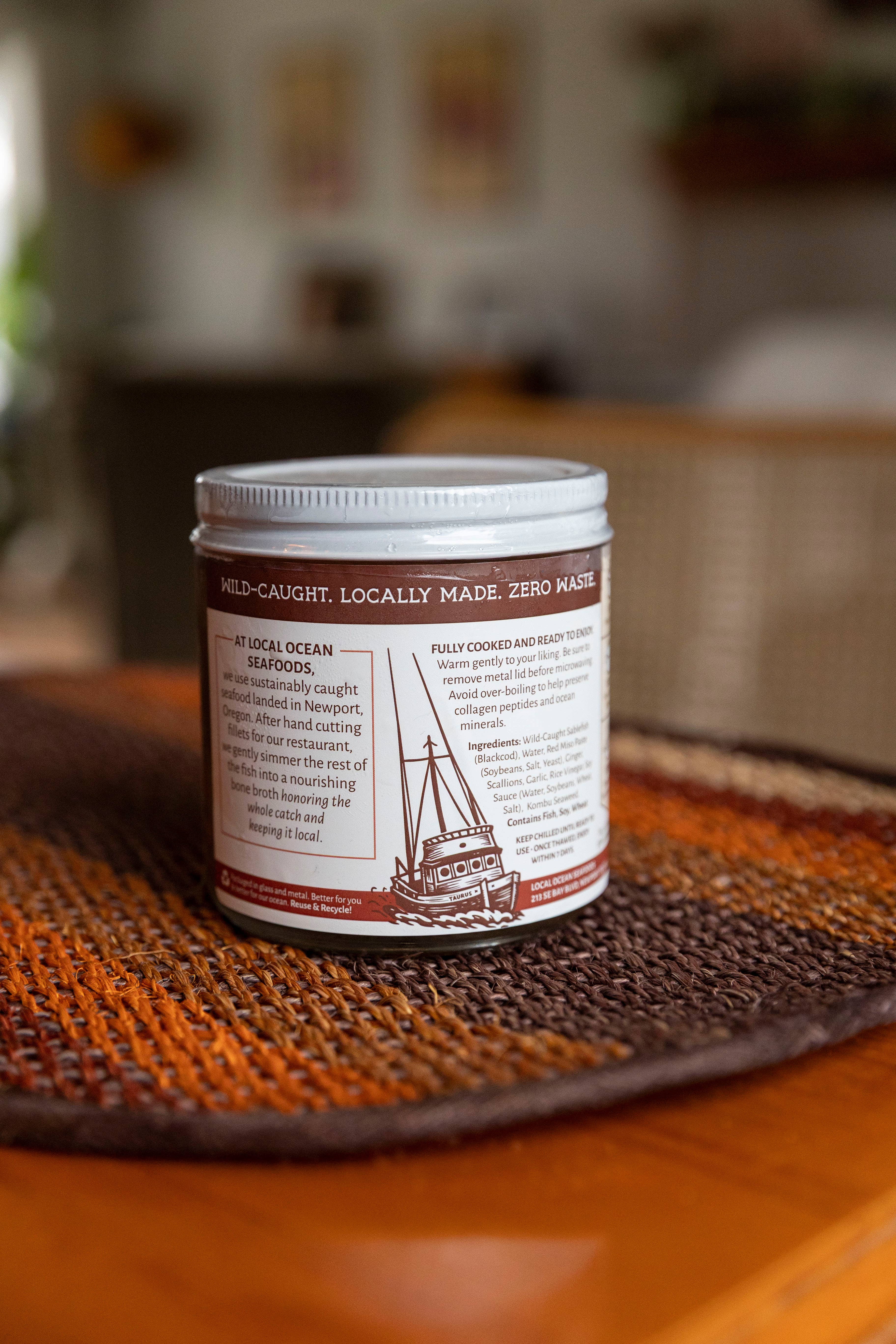 Local Ocean Seafoods - Wholesale Soup - Bone Broth: Blackcod Miso Ginger - 16 oz FROZEN4