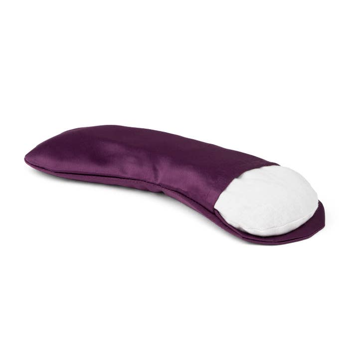 Bodynova - Wholesale Meditation Supplies - OM Yoga Eye Pillow With Lavender, Maco Satin Aubergine