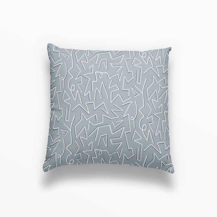 Jekyll Pillow in Ocean for wholesale by Emily Daws