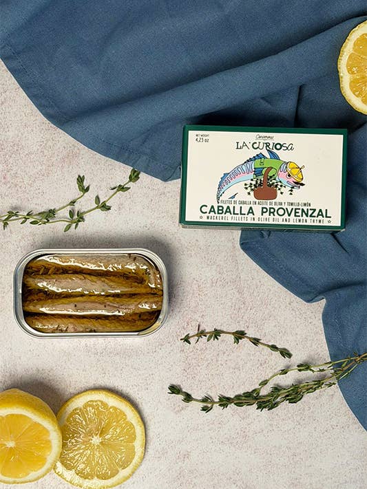 Filets de maquereau La Curiosa Provençal (120g) pour la vente par Tinmonger