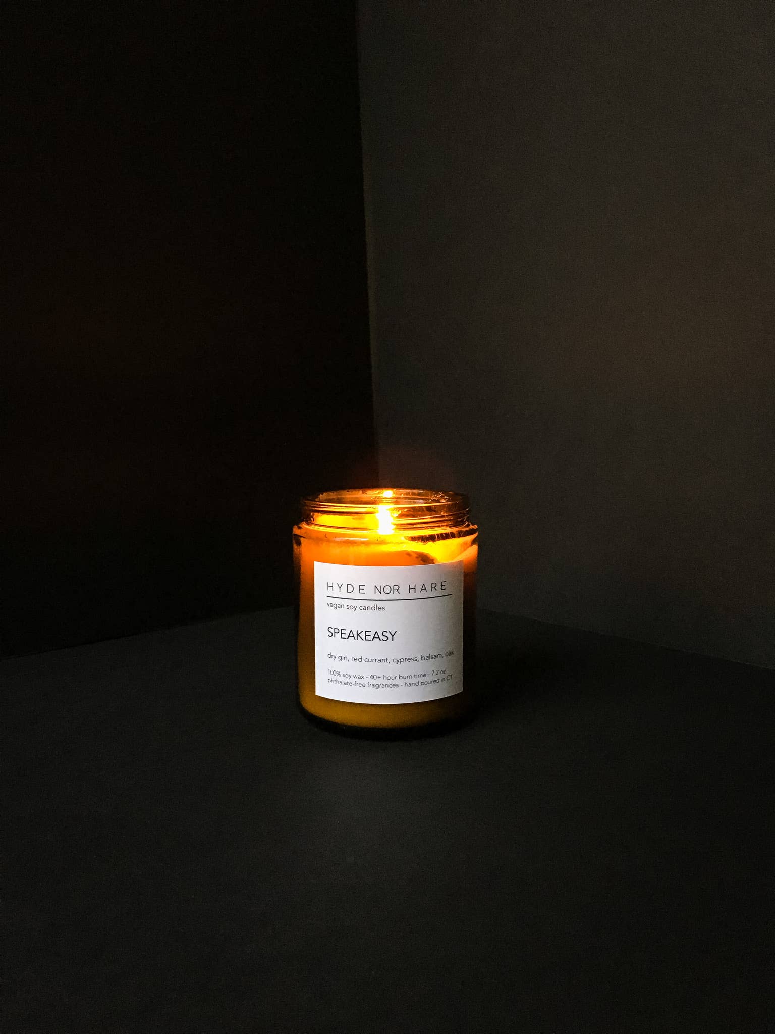 HYDE NOR HARE - Wholesale Jar/Filled Candle - SPEAKEASY vegan soy candle3